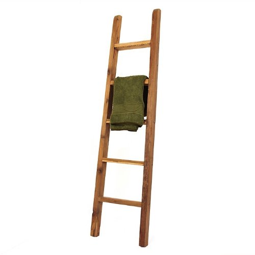 Wohnfreuden Handtuchhalter / Leiter aus recyceltem Teakholz 160 cm - 4