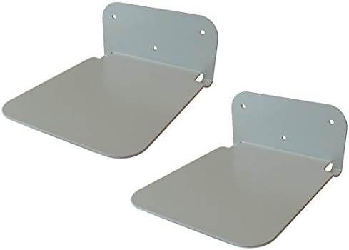 Galleksa Invisible Concealed Floating Metal Bookshelf Wall Mounted Storage for Home Room Creative Decoration Book Display (2 - Pack, Silver)