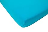 Jollein Fitted Sheet Interlock Double Jersey (60 x 120 cm, Blue)