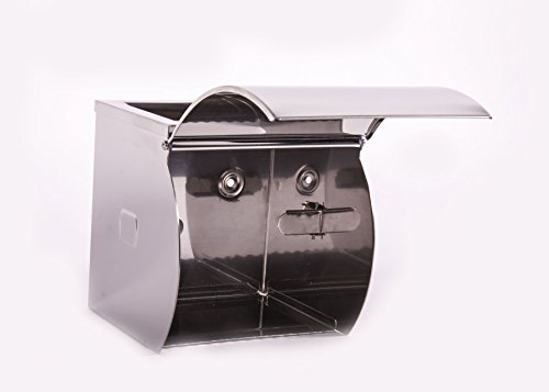Kohars Toilettenpapierhalter Edelstahl, Wasserdicht, Wandhalterung, verchromt, mit Abdeckung und abnehmbarem Regal, Modernes Design, rostfrei, Badezimmer WC-Papier-Rolle, Wand montiert - 3