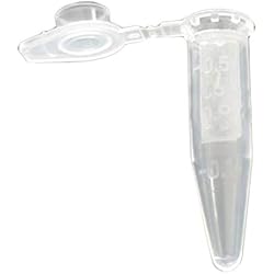 Zhuotop 50pcs 0.5ml Tubes à Essai en Plastique pour Centrifugeuse Flacon de Récipient de Stockage d'Échantillons Durable