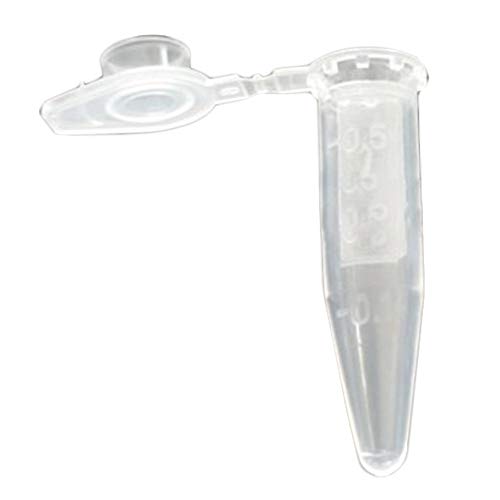 Zhuotop 50pcs 0.5ml Tubes à Essai en Plastique pour Centrifugeuse Flacon de Récipient de Stockage d'Échantillons Durable