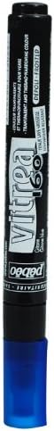 Pebeo Vitrea 160-Glass Paint Frosted Marker, Gitane Blue