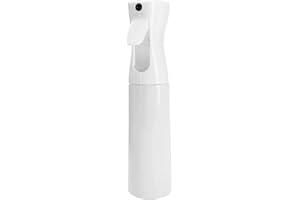 FiTspi Botella de spray para el cabello de 300 ml, botellas de spray de niebla fina continua, botellas de agua pulverizadoras para peluquería, jardinería, plantas, limpieza del hogar (blanco)