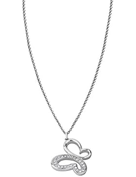 Lotus Damen-Kette mit Anhänger Edelstahl Glas transparent 49.5 cm - LS1708-1/1