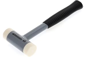 GEDORE Rückschlagfreier Schonhammer, Ø 40 mm, Stahlrohrstiel, Austauschbare Polyamid-Köpfe
