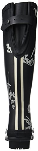 Joules Welly Print, Botas de Agua para Mujer, Negro (Black Botanical), 38 EU - Joules