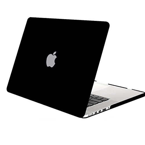 MOSISO MacBook Pro 15 Retina Hülle (NO CD-ROM Drive) - Ultra Slim Hochwertige Plastik Hartschale Tasche Schutzhülle Snap Case für MacBook Pro 15 Zoll with Retina Display (Model A1398), Schwarz