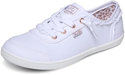 Skechers Bobs B Cute, Scarpe da ginnastica Donna, White Canvas, 38.5 EU
