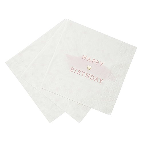 Talking Tables PINK-HBNAPKIN Wir lieben Rosa 33Cm Foiled Serviette, Pappe, mehrfarben, 2 x 16.5 x 19.5 cm