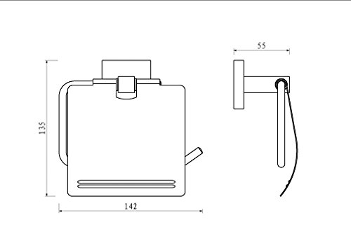 Auralum® WC Toilettenpapierhalter Papier Halter Papierhalter Wandhalter Papierrollenhalte - 2
