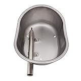  M.Z.A Viehtränke Schüssel Edelstahl Automatische Schweinetränke System Schwein/Sau Automatische Tränke Schüssel Ovale Tränke für Ferkelkäfig (Klein)