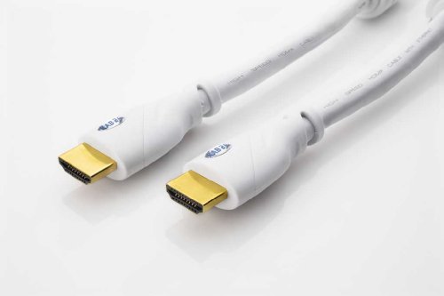 Kab24® HQ LongRange HDMI Kabel weiss (AWG24), Ethernet, ARC, Ferrit, Goldkontakte, langes HDMI Kabel (10m) - 2