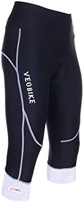 Veobike Womens Flexible Slim Fit Cycling Compression Professional Panel 3D Gel Padded Shorts Breathable Pants Knickers Tights