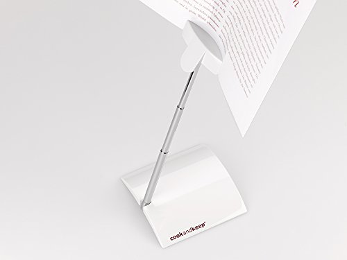 Cookandkeep® Rezepthalter Ergonomisch Höhenverstellbar Notizhalter Kunststoff Hochglänzend Weiß - 8
