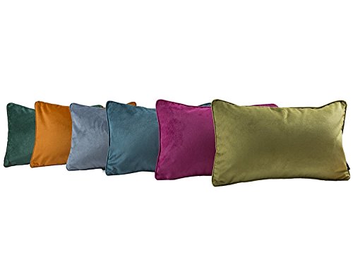 McAlister Textiles Luxury simple Matt Samt Kissen mit Polyester Füllmaterial,, 40cm x 40cm, Benzin Blau - 6