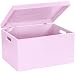Produktbild LAUBLUST Große Holzkiste Deckel und Griffe - 40x30x24cm, Rosa, FSC® | Allzweck-Kiste aus Holz - Aufbewahrungskiste | Spielzeug-Truhe | Erinnerungsbox | Geschenk-Verpackung | Deko-Kasten zum Basteln