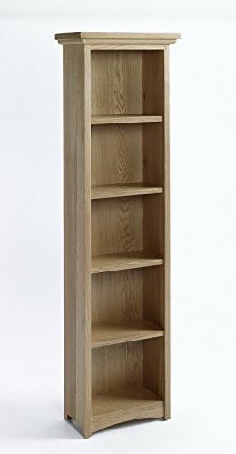 Camberley Oak CD Storage Rack in Light Oak Finish 120 CDs | Solid Wooden Shelving Tower/Holder/Stand/Unit with 4 Shelves