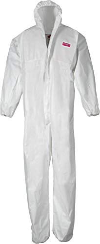 10 x PP Overall aus Polypropylen Arbeitsoverall Overall mit Kapuze Weiß Gr. M-XXXL