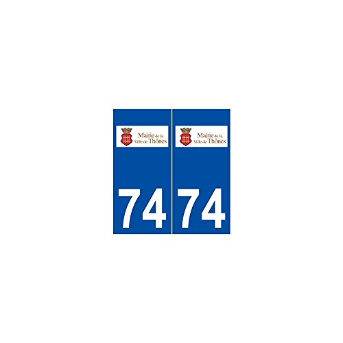 74 Thônes Sticker Plate Logo Stickers City