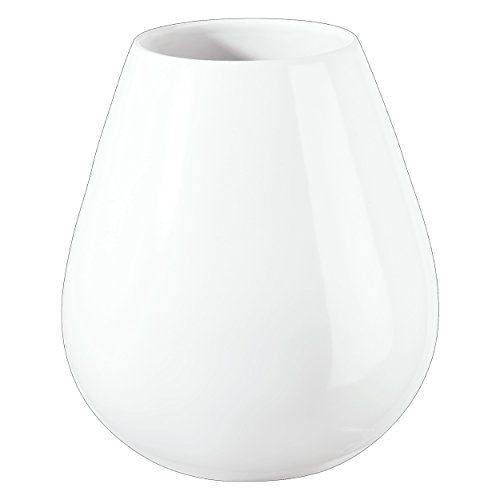 ASA Ease Vase, Raumdekoration, Blumenvase, Keramik, Weiß, H 18 cm, 91033005