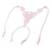 Miki&Co Cross Back Pink Butterfly Flower Embroider Bra Shoulder Strap