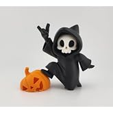 Housetrend hallowen kurukafa dekoratif biblo obje Kawaii Grim Reaper with Pumpkin &ndash; Spooky Halloween