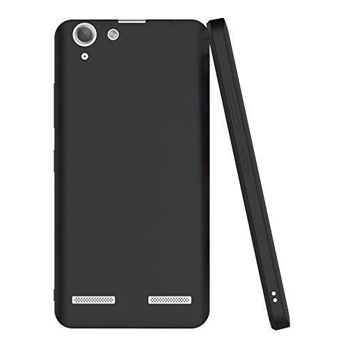 Funda Lenovo K5  AICEK Negro Silicona Fundas para Lenovo K5 Carcasa Lenovo K5 Negro Silicona Funda Case