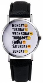 Design Friends Ladies 'Women's Fashion Party Jewelry Jewelry Bangle Bracelet Watch Wristwatch For Ladies/Women's Wristwatch Women's Watch Accessories Smiley Week Black