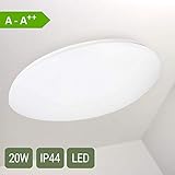 ✔️ Ra > 80 | blendfrei Dank Opalen Kunststoff Diffusor. Einsatz als Küchenlampe oder Badlampe Decke.