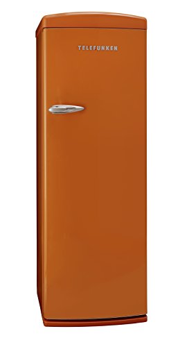 Telefunken TFK043FO2 Khl-Gefrier-Kombination / A++ / 177 cm Hhe / 197 kWh/Jahr / 281 L Khlteil / 30 L Gefrierteil / Retro-Design / orange