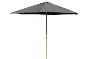 SunTime 2.7m Hardwood Black Market Parasol