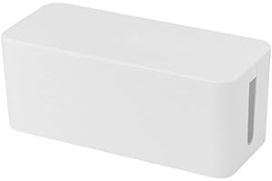JORZER Boîte De Câble Tidy Box Anti-dust Wire Cord Management Storage Organizer Case White 23x12x11cm, Boîte De Rangement Du Câble, Boîte De Stockage Du Câble, Boîte De Gestion Des Câbles, Organisateur De