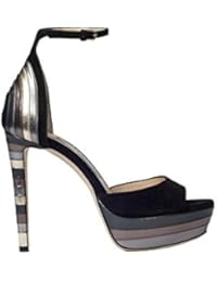Jimmy Choo Mujer MAX120UMNBLACKMIX Multicolor Gamuza Sandalias