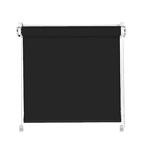 THERMOROLLO Verdunkelungsrollo Klemmifx ohne Bohren Klemmrollo Easyfix Fenster 45 x 150 cm schwarz