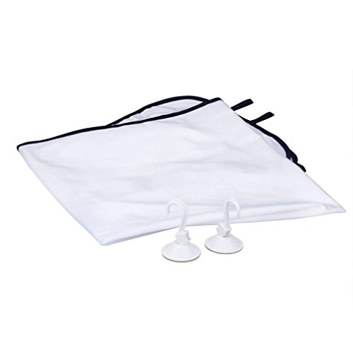 Tonsee Beard Apron Gather Cloth Bib Facial Hair Trimmings Catcher Cape Bathroom (White)