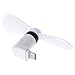Produktbild Fogun USB-Ventilator Portable, USB 3.1 Typ C kurze Mini-Lüfter für Android Samsung S9 S8 Xiaomi5 6 Huawei P9 P20 (Weiß)