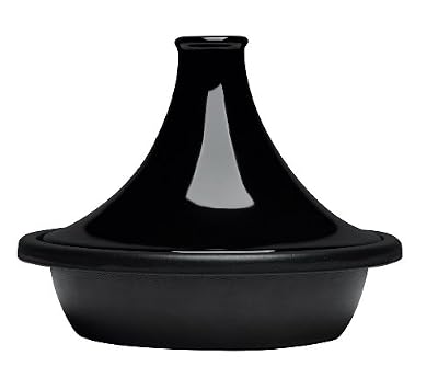 Le Creuset Cast Iron and Stoneware Tagine, 31 cm - Satin Black