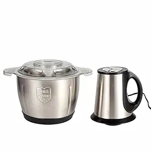 Electric Meat Blender, Transparent Lid Desktop Stainless Steel Food Chopper, for Kitchen Home Kitchen Appliances Food Processor