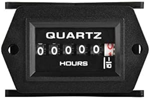 HonorMeet Compteur horaire à quartz, AC/DC, total des heures accumulées pour l'entretien, stockage de données pour tondeuse à gazon, tracteur, camping-car, compresseur d'air. (AC110V-250V)