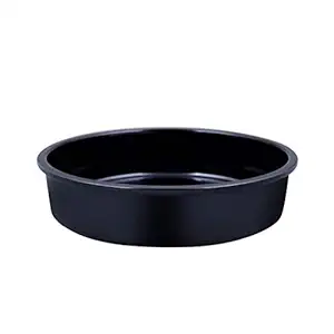 Goofy Tails Melamine Heavy Dish Dog Bowl | Anti-Skid, Easy Clean, Heat Resistant, Non Toxic, Food Grade | Dog & Cat | Black, Medium 800ml