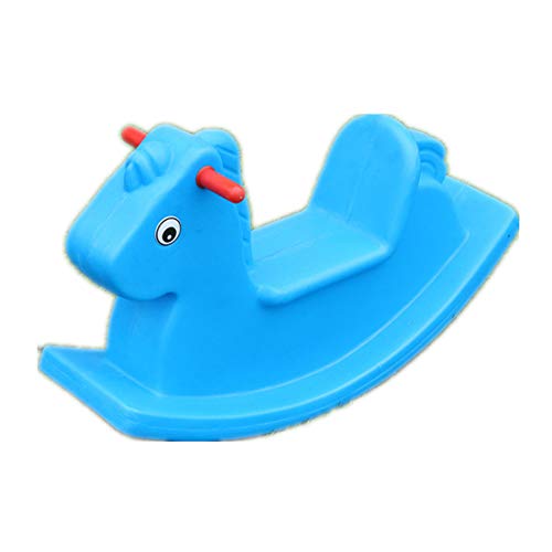Preisvergleich Produktbild qwdf Rotationsschaukelpferd Kindergarten schütteln Plastikschaukelpferd der Kinder im FreienBaby-Trojaner Outdoor-Sportspielgeräte