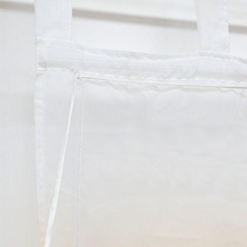 1er Pack Verlauf-Farben Muster Voile Raffrollo transparent Raffgardine mit Schlaufen BxH 100x140cm Orange - 4