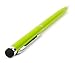 Price comparison product image DURAGADGET 2 In 1 Lime Green Dual Use Ball Point Pen With Touchscreen Capacitive Stylus End For Samsung Galaxy Note SGH-i717 & Blackberry Curve 9370