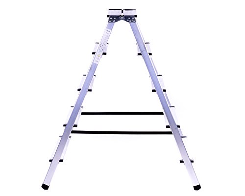 ALULEITER KLAPPLEITER 2×5 STUFEN STEHLEITER HAUSHALTSLEITER ZWEISEITIG - 2