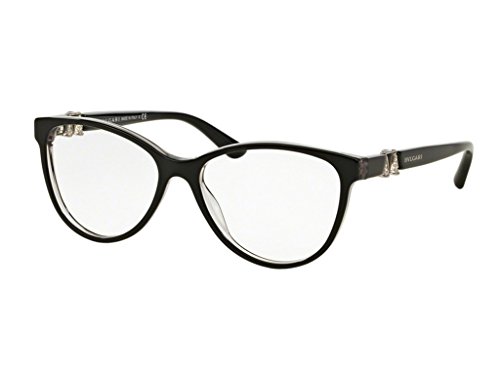 Preisvergleich Produktbild Bulgari Brillen Für Frau 4119B 5381, Black / Grey Crystal Kunststoffgestell, 52mm