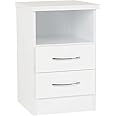 Seconique Nevada 2 Drawer Bedside in White Gloss