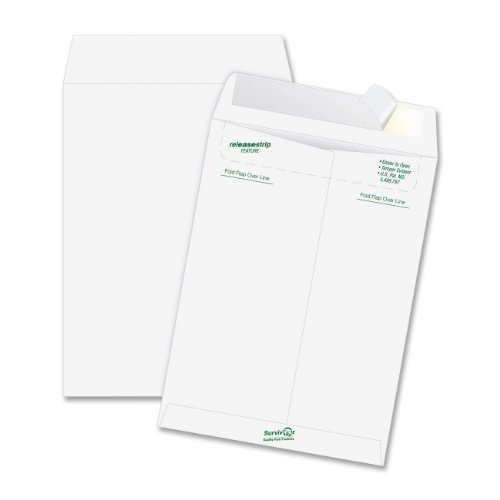Preisvergleich Produktbild Tyvek Mailer, Side Seam, 9 x 12, White, 50 / Box