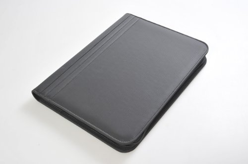 Pindi Manager portadocumenti/padfolio di similpelle nero, con calcolatrice incorporata e blocco per Pindi Manager portadocumenti/padfolio di similpelle nero, con calcolatrice incorporata e blocco per