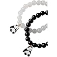 SUPER SOFTENER Panda Love Black & White Bracelet For Unisex Adult (Pack Of 2)